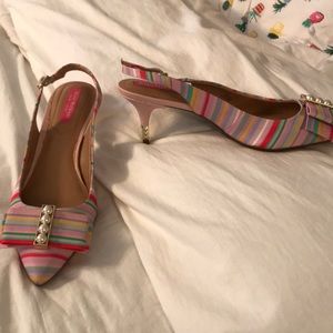 Gorgeous pink striped shoes
